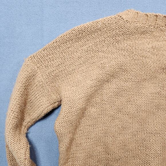 J Crew Wallace Sweater Medium Brown Wool Blend Oversize Boxy Crewneck Casual Y2k - Picture 12 of 16